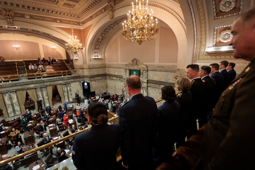Washington National Guard service members recognized during Legislative Day 2024