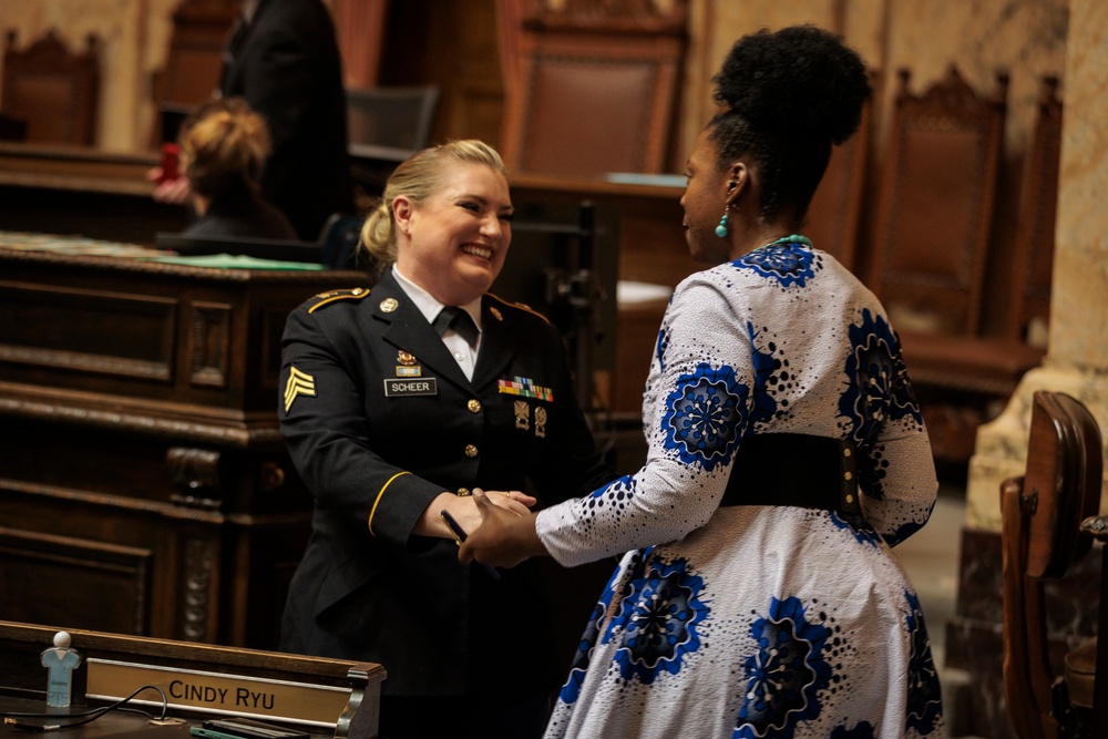 Washington National Guard service members recognized during Legislative Day 2024