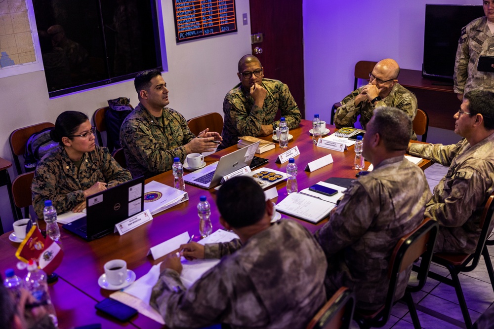 U.S. Marine Corps Forces, South, and Infantería de Marina del Perú participate in staff planner working group