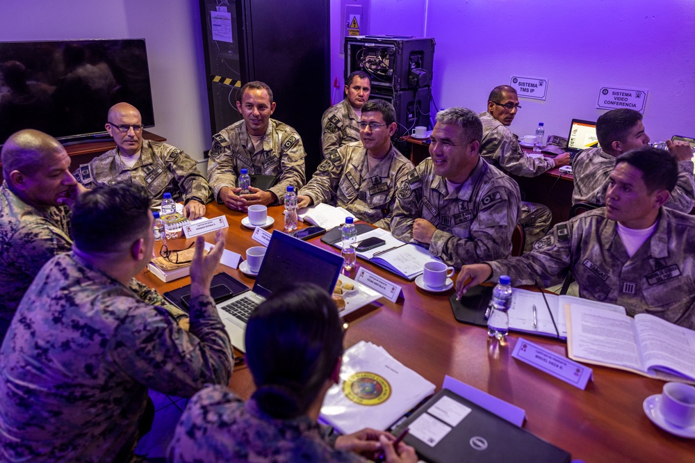 U.S. Marine Corps Forces, South, and Infantería de Marina del Perú participate in staff planner working group