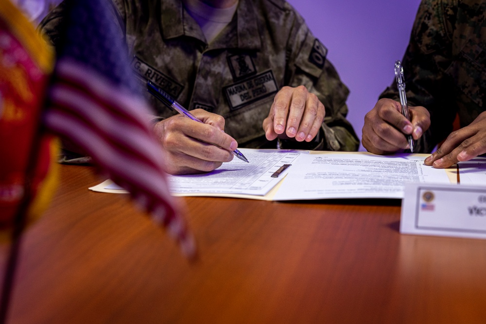 U.S. Marine Corps Forces, South, and Infantería de Marina del Perú participate in staff planner working group