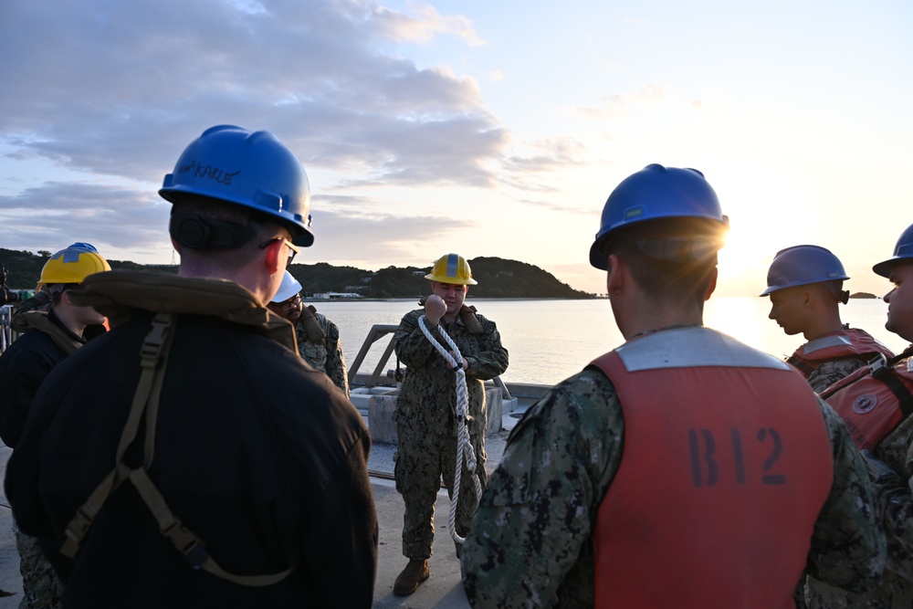 Line Handling Training at White Beach Naval Facility