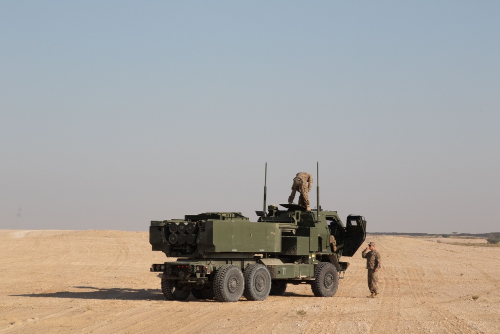 U.S. Army Soldiers, of Task Force Thunder, prepare for a dry fire rehearsal during Exercise Ferocious Falcon 5