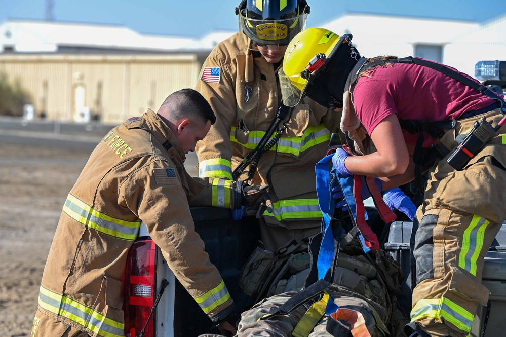 Air Force first-responders train with Army HIMARS