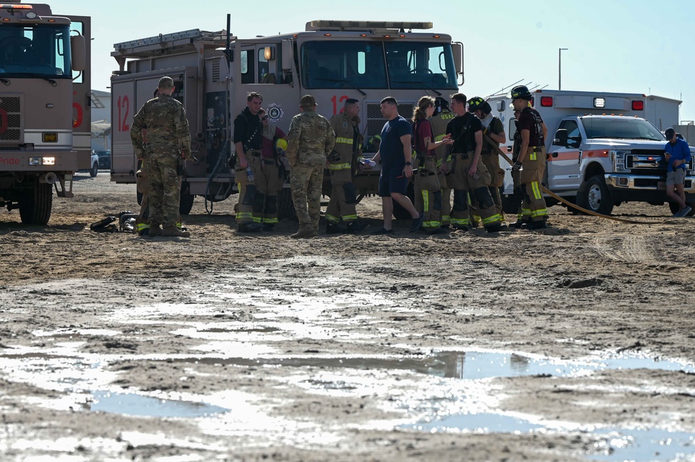 Air Force first-responders train with Army HIMARS