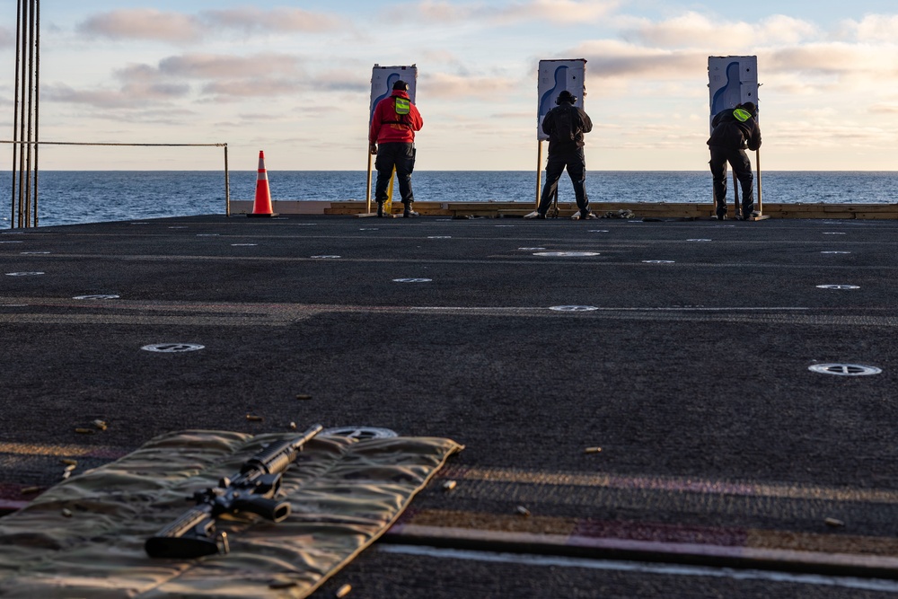 Abraham Lincoln conducts small-arms live fire exercise