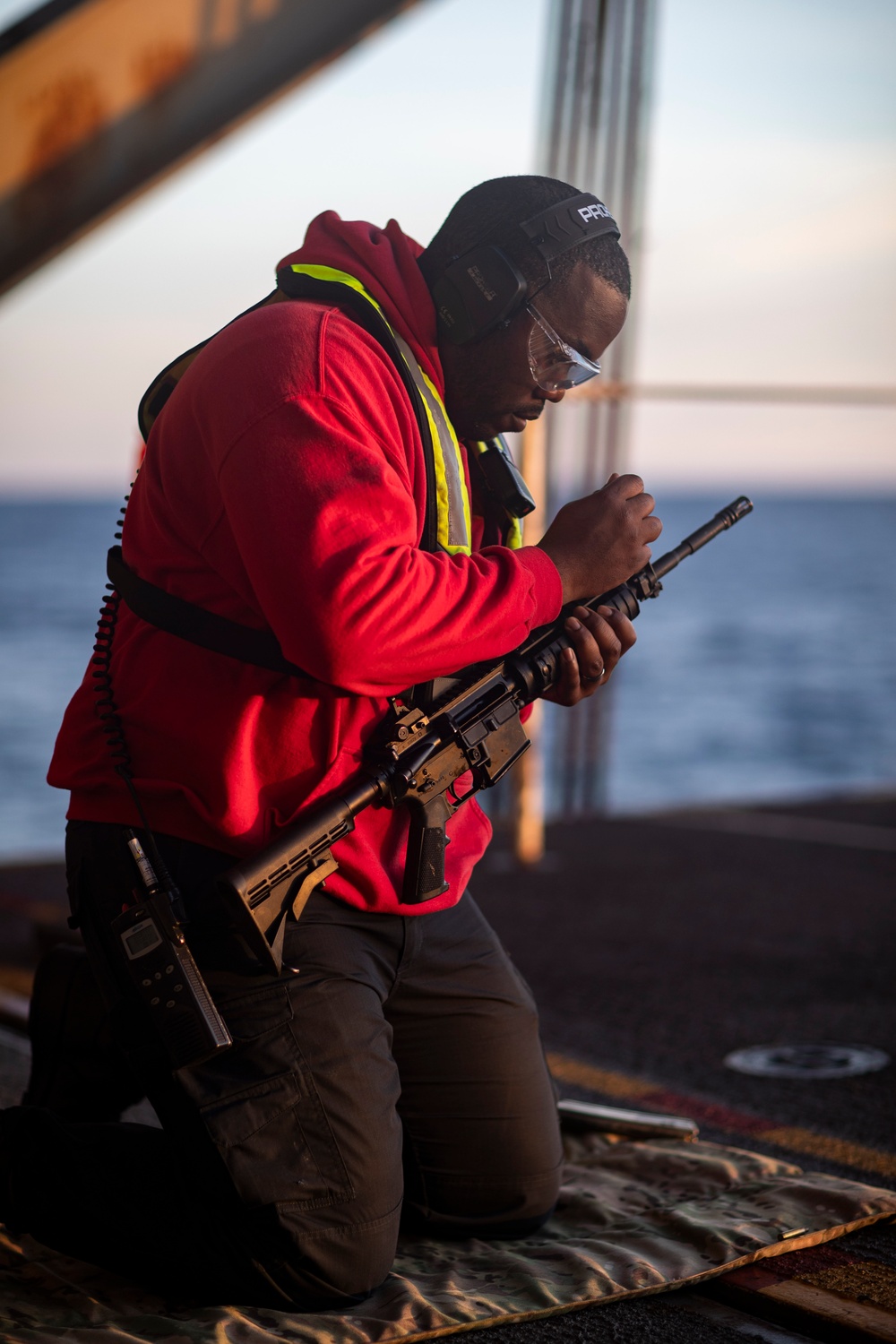 Abraham Lincoln conducts small-arms live fire exercise