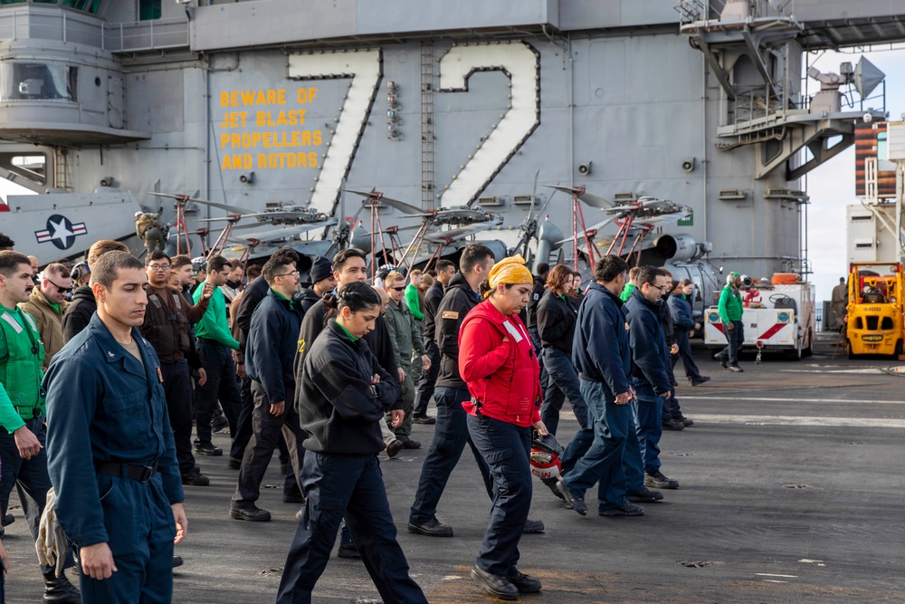 Abraham Lincoln conducts routine operations