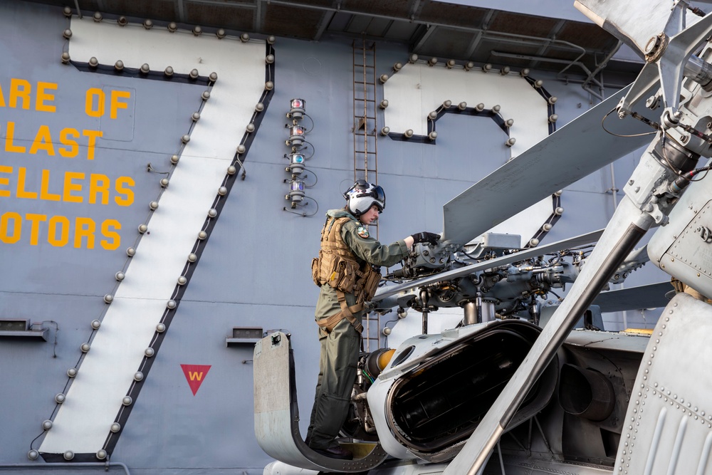 Abraham Lincoln conducts routine operations