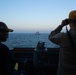 USS Mason Sails Alongside HMS Diamond During a Passenger Transfer in the Red Sea