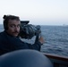 USS Mason Sails Alongside HMS Diamond During a Passenger Transfer in the Red Sea