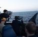 USS Mason Sails Alongside HMS Diamond During a Passenger Transfer in the Red Sea