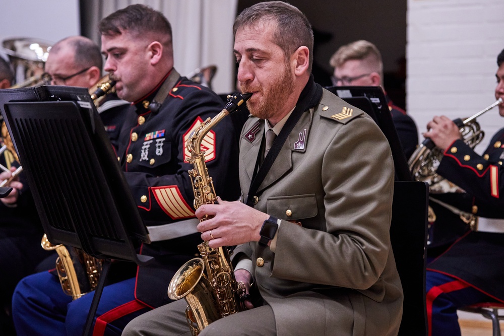 Naval Band Performance at Veteran's Hospital