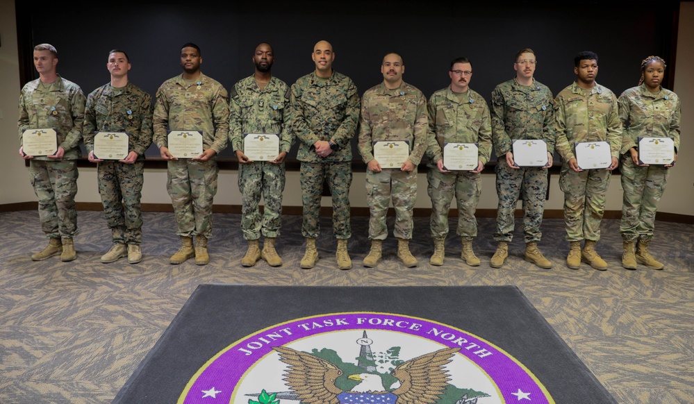 Nine Service Members Receive the Joint Service Achievement Medal