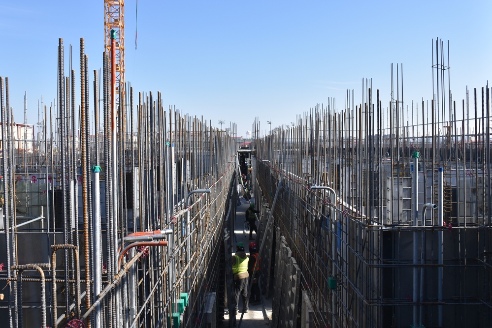 Army engineers construct barracks on Camp Humphreys, South Korea