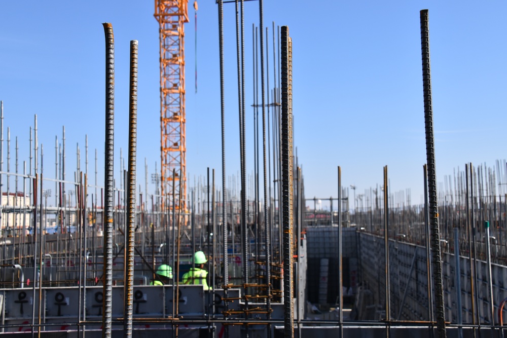 Army engineers construct barracks on Camp Humphreys, South Korea