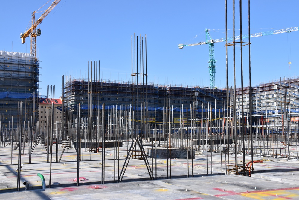 Army engineers construct barracks on Camp Humphreys, South Korea