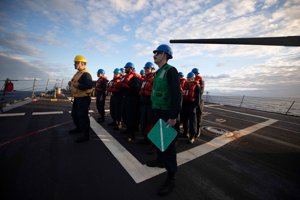 USS William P. Lawrence replenishment-at-sea