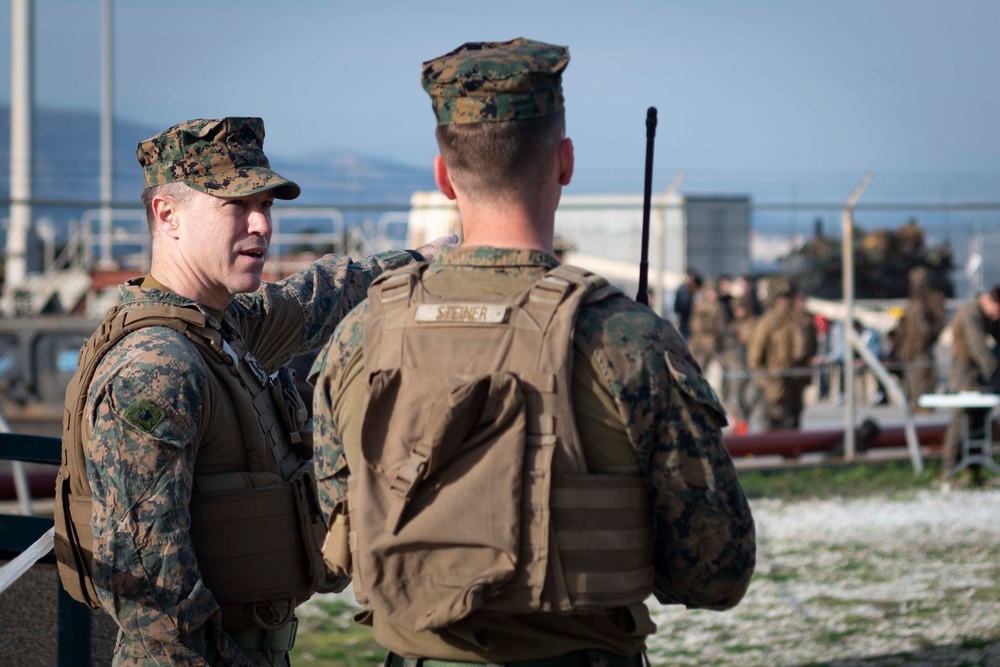 26th MEU(SOC) Conducts Exercise at the NATO Marathi Pier Complex