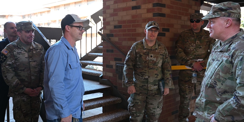 Brig. Gen. William Kale, AFCEC commander, visits Goodfellow AFB