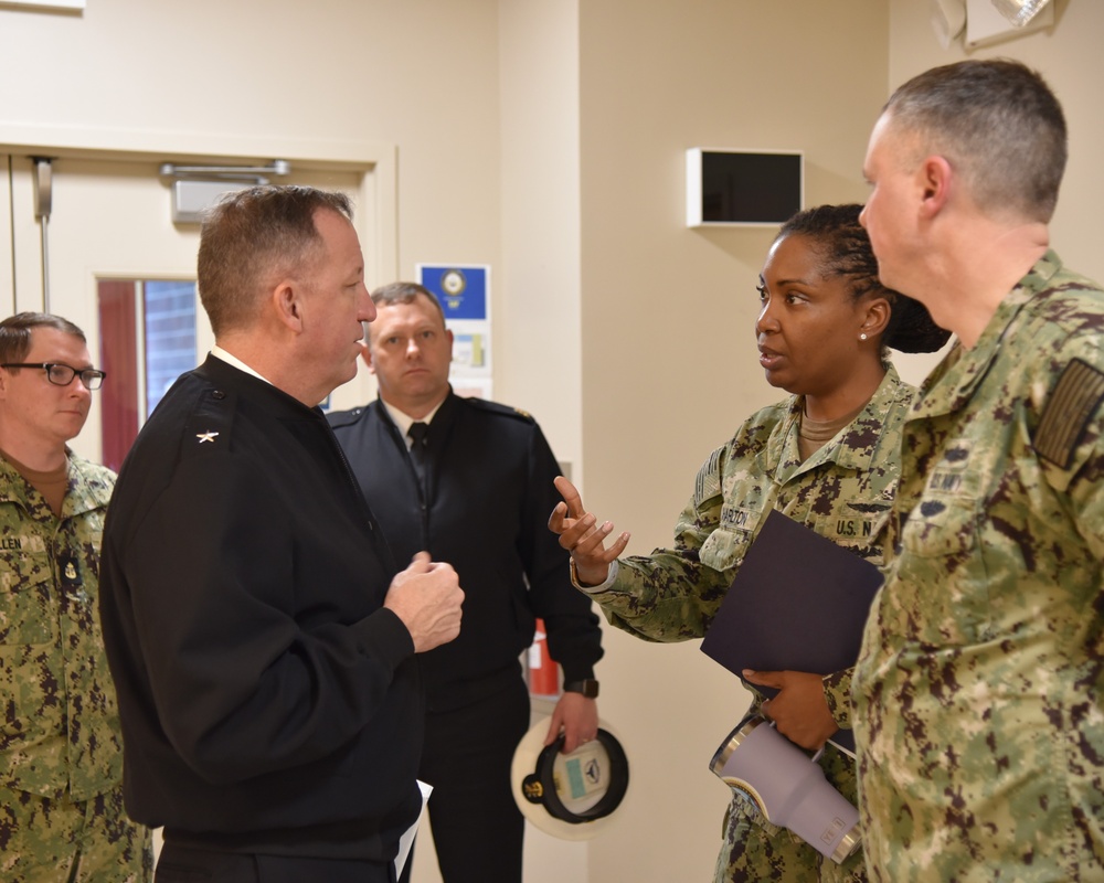 NETC Commander RDML Jeffrey Czerewko visits Navy Supply Corps School