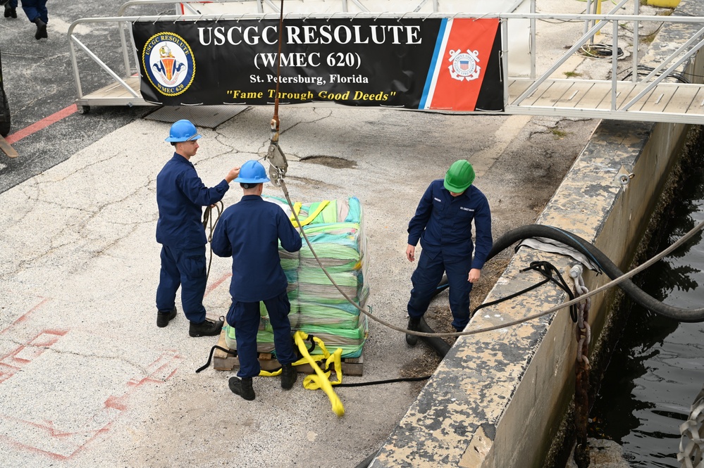 Coast Guard Cutter Resolute returns home, offloads approximately $55M worth of drugs in St. Petersburg