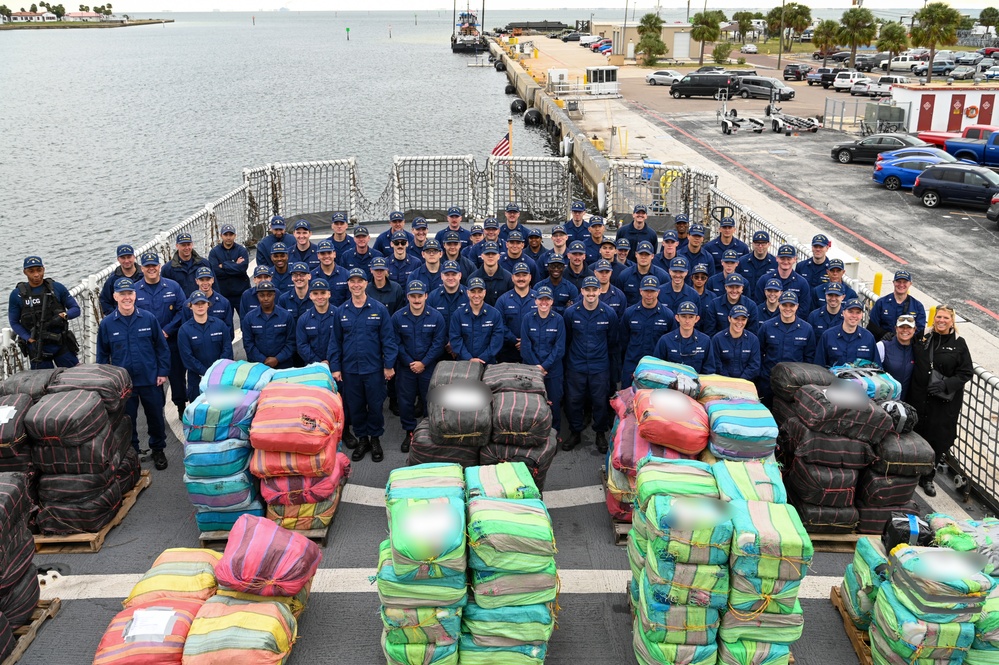 Coast Guard Cutter Resolute returns home, offloads approximately $55M worth of drugs in St. Petersburg