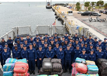 Coast Guard Cutter Resolute returns home, offloads approximately $55M worth of drugs in Tampa Bay