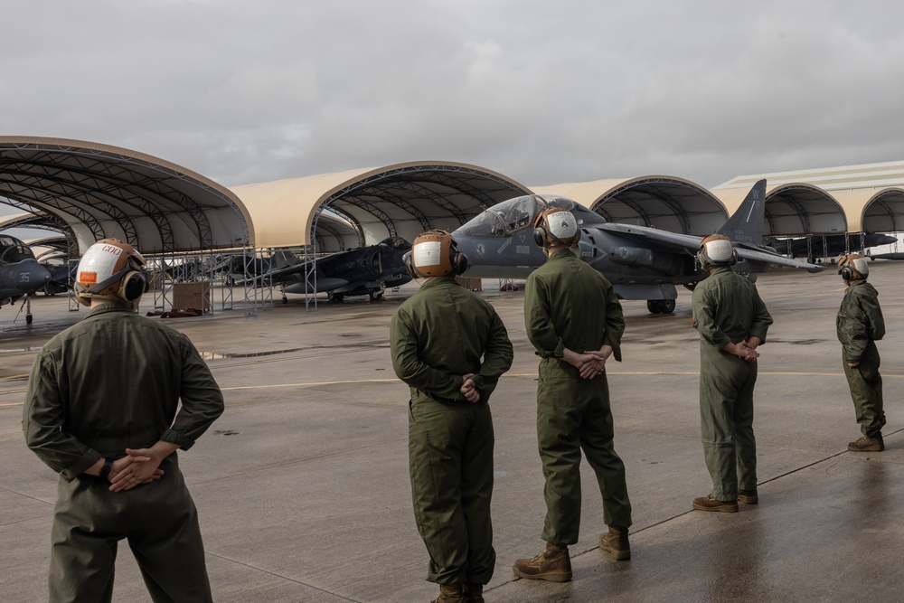 U.S. Marine from Milwaukee flies in an AV-8B Harrier II jet as an incentive for reenlisting