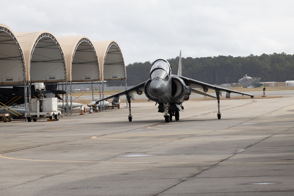 U.S. Marine from Milwaukee flies in an AV-8B Harrier II jet as an incentive for reenlisting