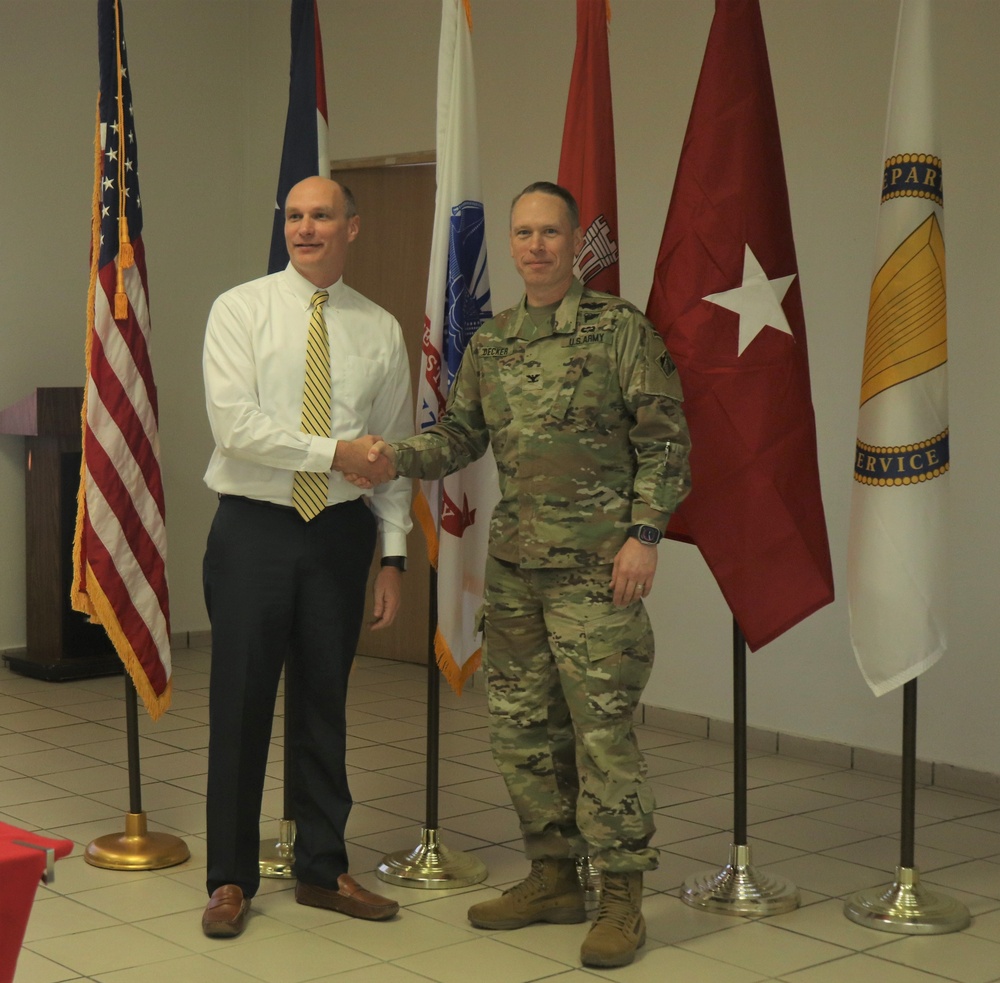 USACE Task Force VIPR Commander coins Tiger Team as part of the events of the South Atlantic Division Regional Governance Meeting