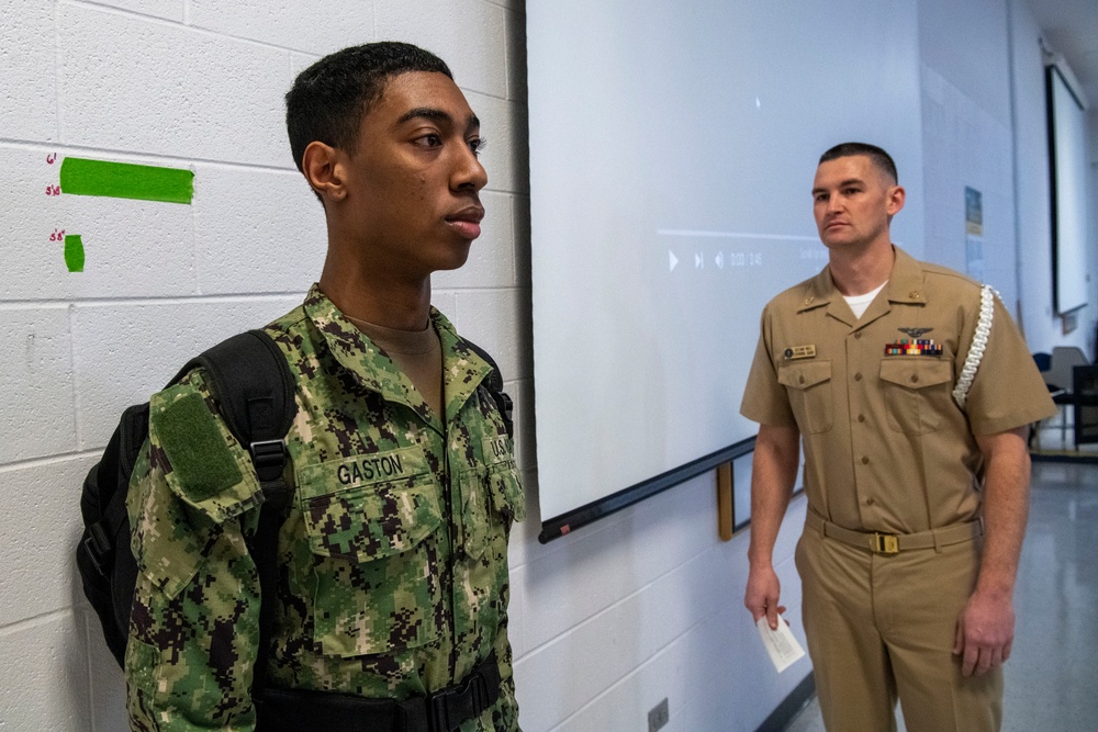 U.S. Navy Ceremonial Guard screens Recruits at RTC