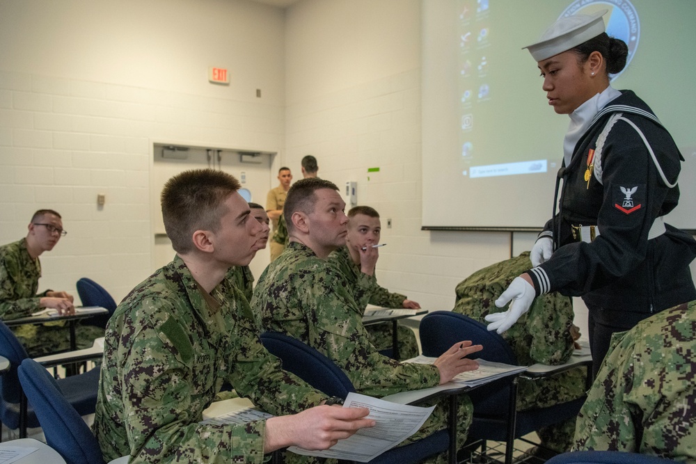 U.S. Navy Ceremonial Guard screens Recruits at RTC