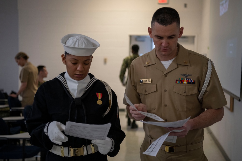 U.S. Navy Ceremonial Guard screens Recruits at RTC