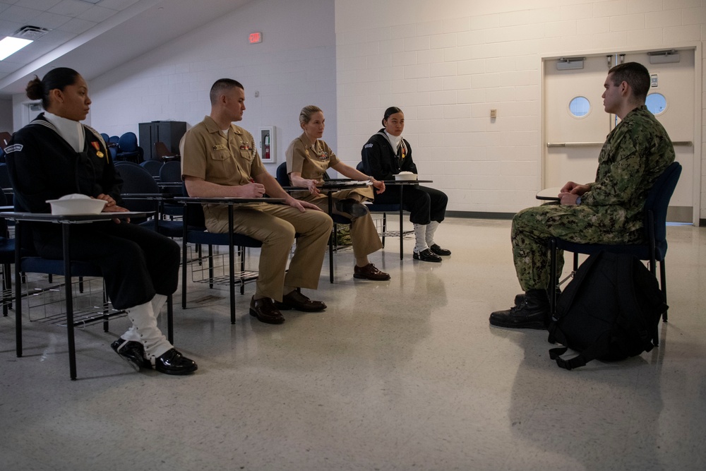 U.S. Navy Ceremonial Guard screens Recruits at RTC