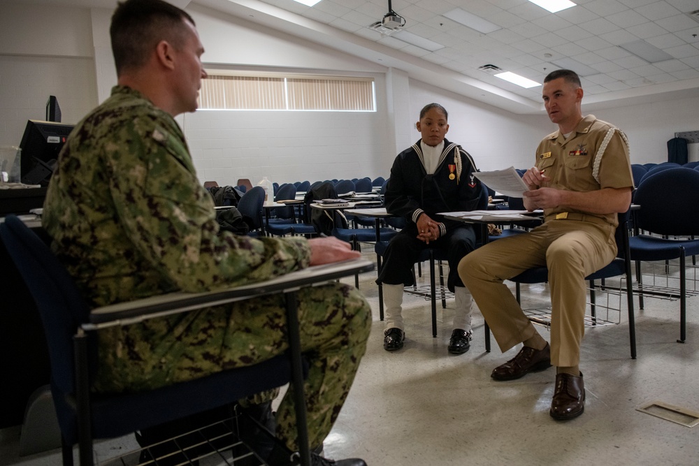 U.S. Navy Ceremonial Guard screens Recruits at RTC