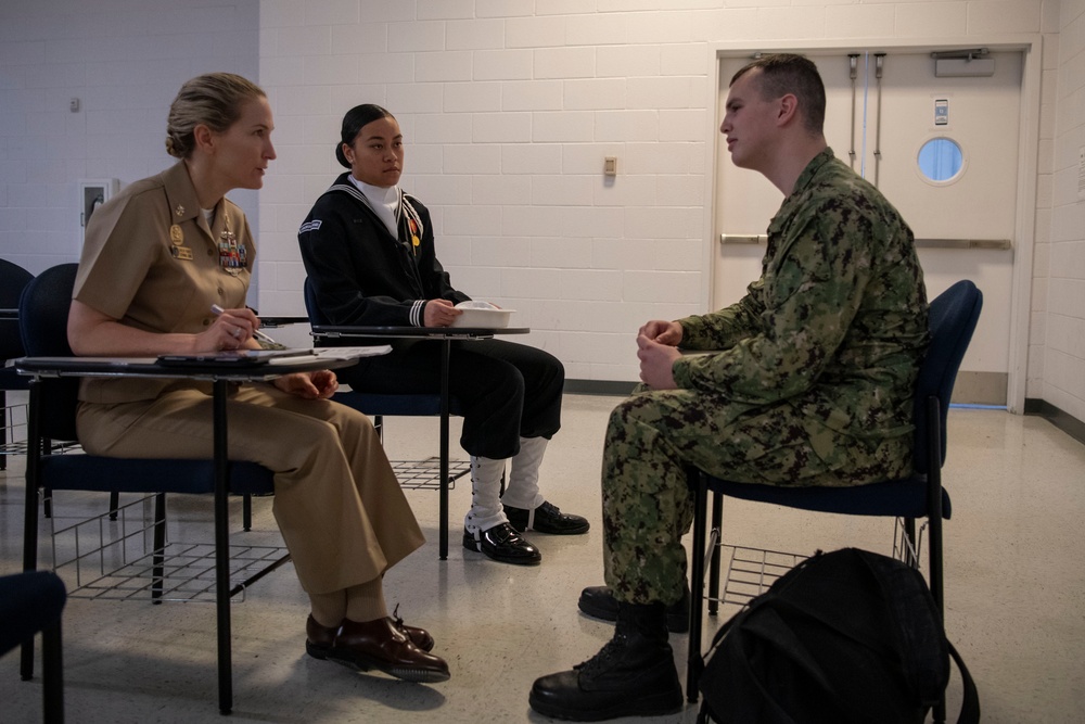 U.S. Navy Ceremonial Guard screens Recruits at RTC