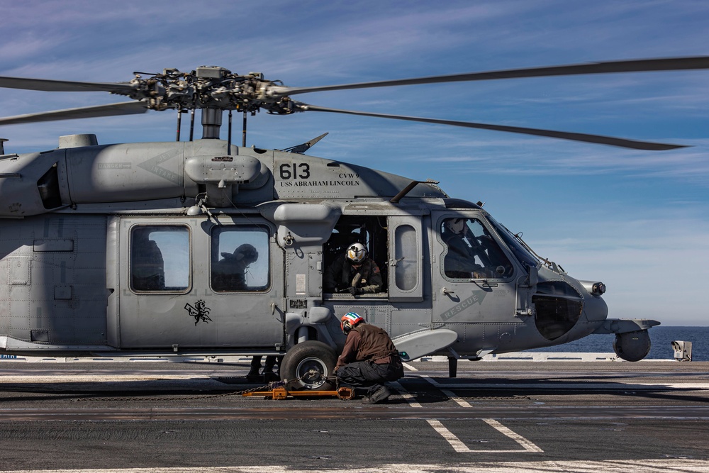 Abraham Lincoln conducts flight operations