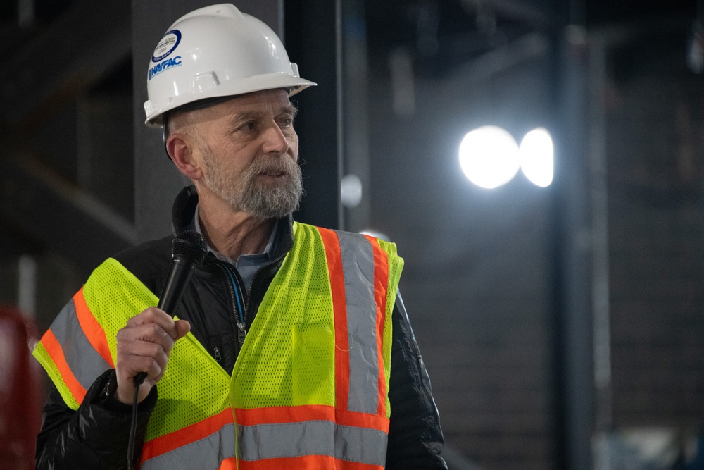 Team Andrews commemorates Consolidated Communications Center topping out ceremony