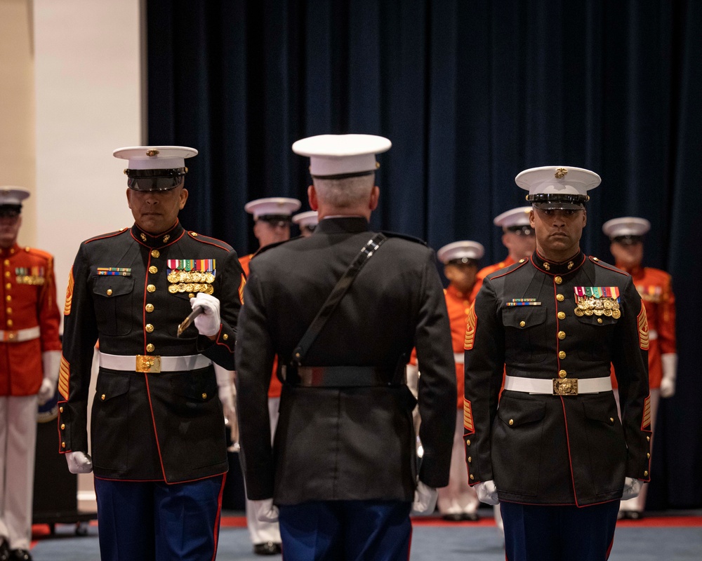 Marine Barracks Washington welcomes the new incoming Sergeant Major.