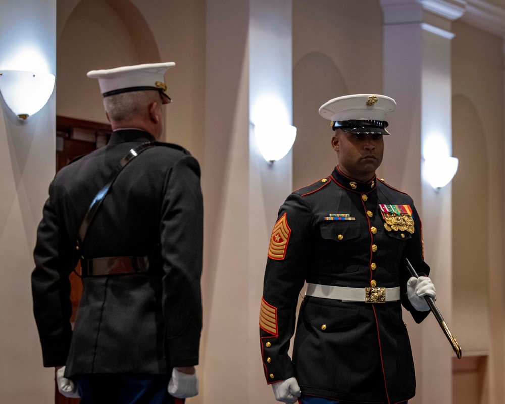 Marine Barracks Washington welcomes the new incoming Sergeant Major.