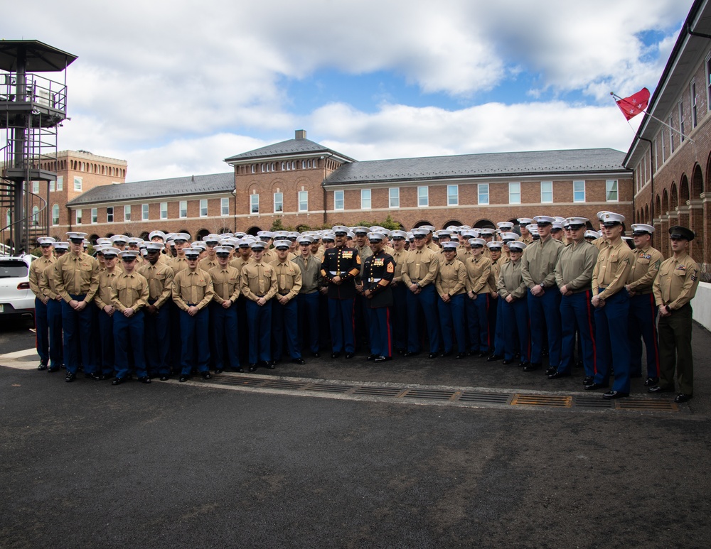 Marine Barracks Washington welcomes the new incoming Sergeant Major.