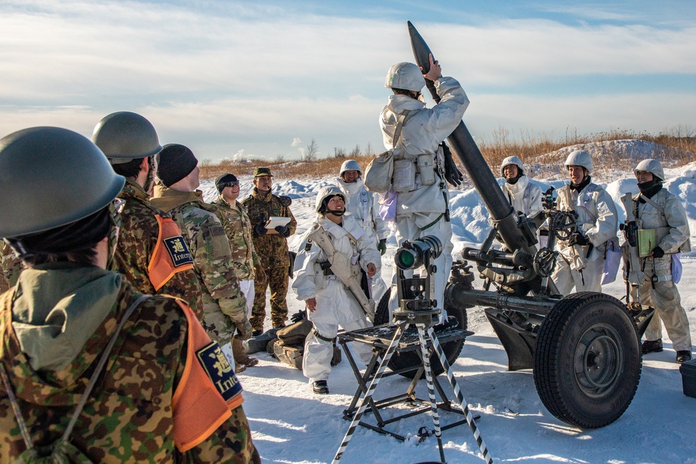 JGSDF and US Paratrooper Mortar Training, North Wind 24