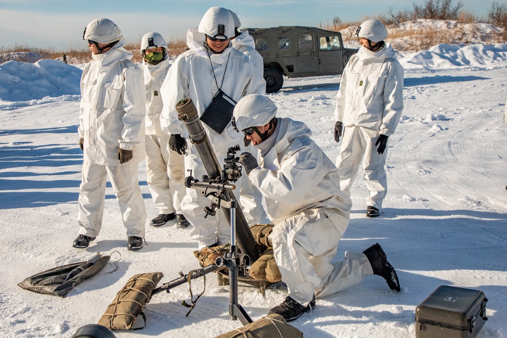 JGSDF and US Paratrooper Mortar Training, North Wind 24