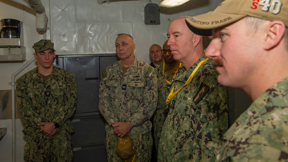 Adm. Bill Houston visits USS Frank Cable