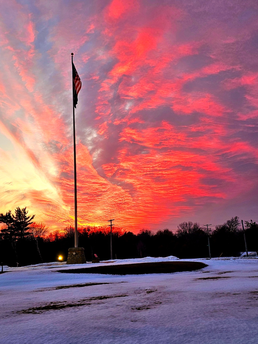 Sunset at Fort McCoy's cantonment area