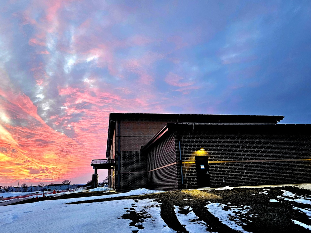 Sunset at Fort McCoy's cantonment area