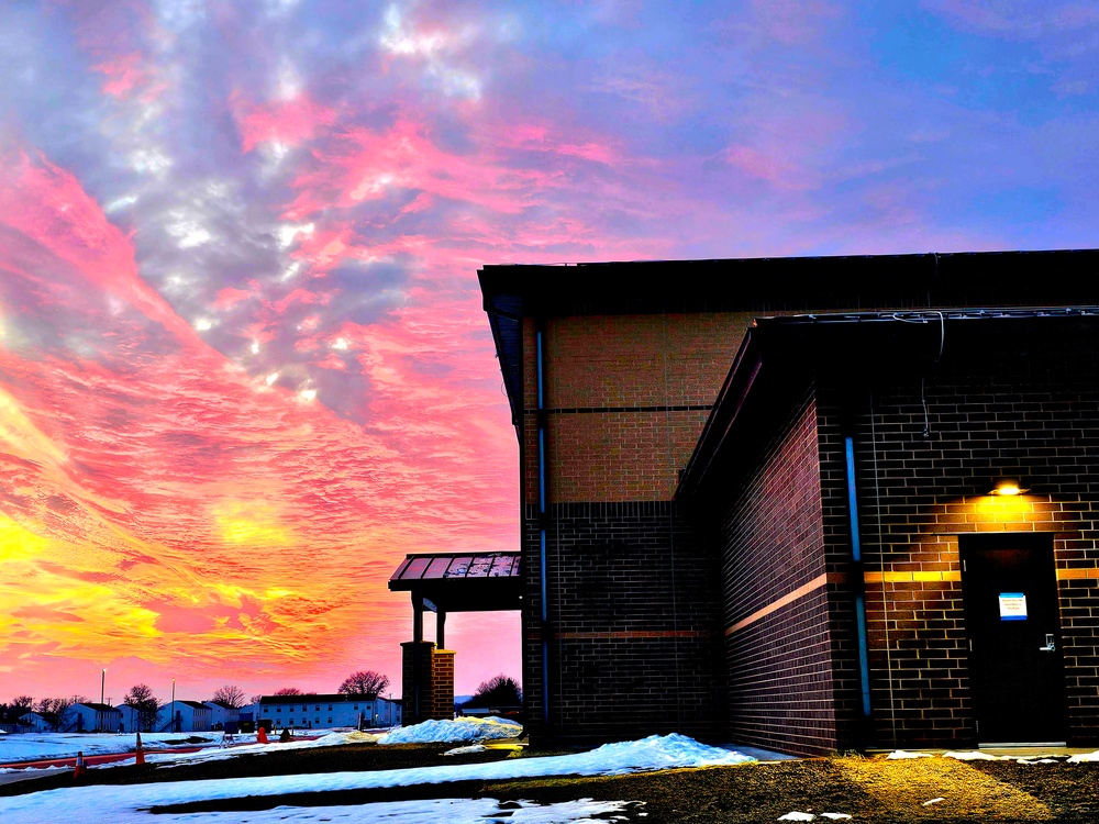 Sunset at Fort McCoy's cantonment area