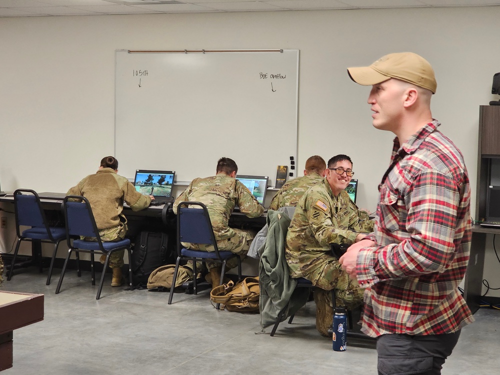 Fort McCoy NCO Academy students learn land-navigation at Virtual Battle Space simulation area