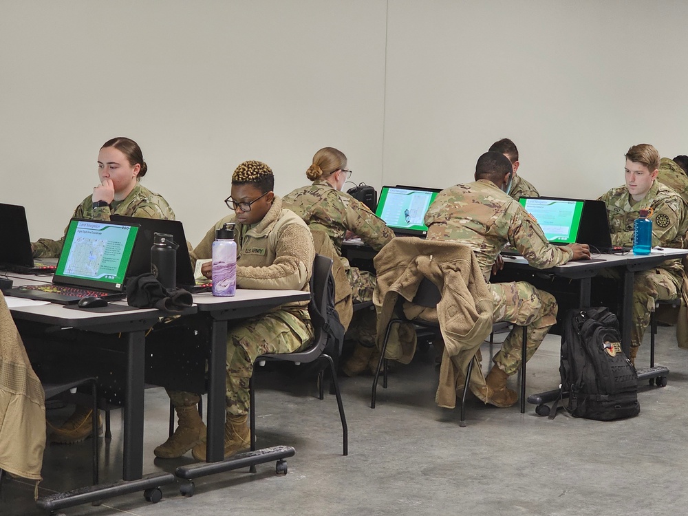 Fort McCoy NCO Academy students learn land-navigation at Virtual Battle Space simulation